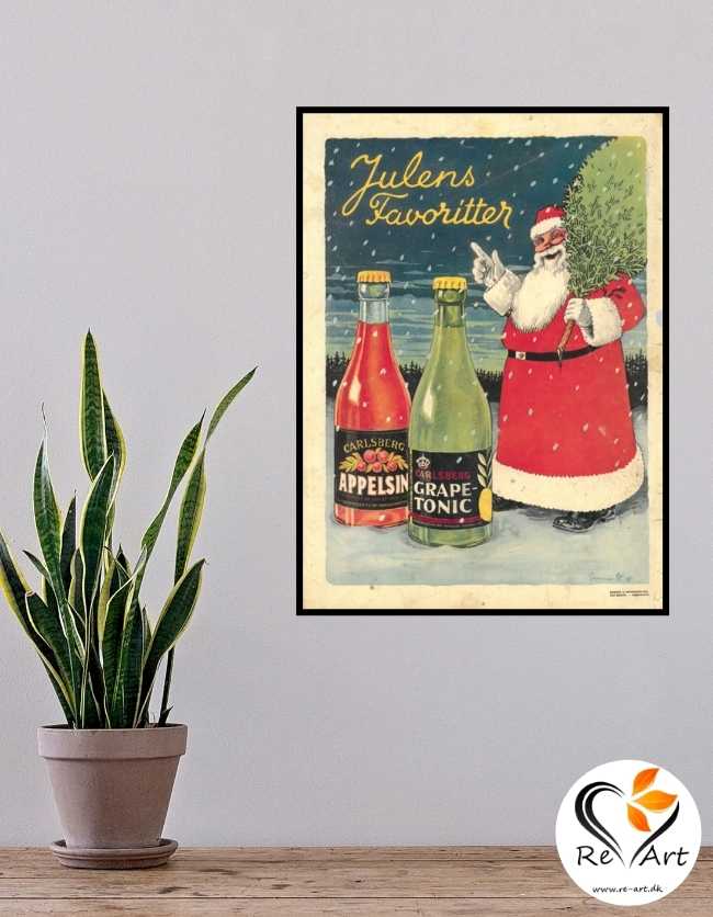 dette er en Original reklame fra Carlsberg med Julens Favoritter, Grape-Tonic og Appelsin.
