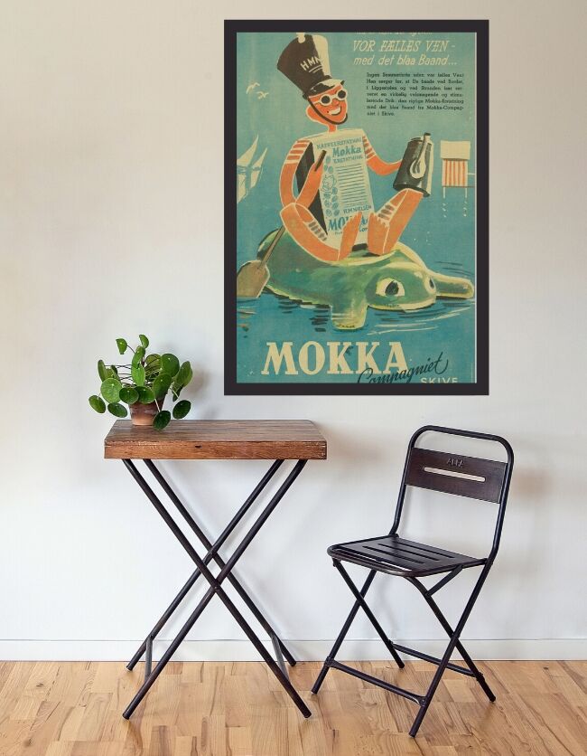 Vor Fælles Ven - Kaffe plakat - VIntage og Retro PlakaterMokka Compagniet - re-art