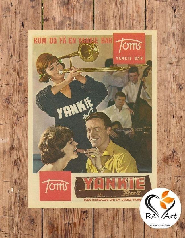 Vejhus Kristendom så Original retro og vintage plakat - Toms yankee reklame |RE-ART.DK