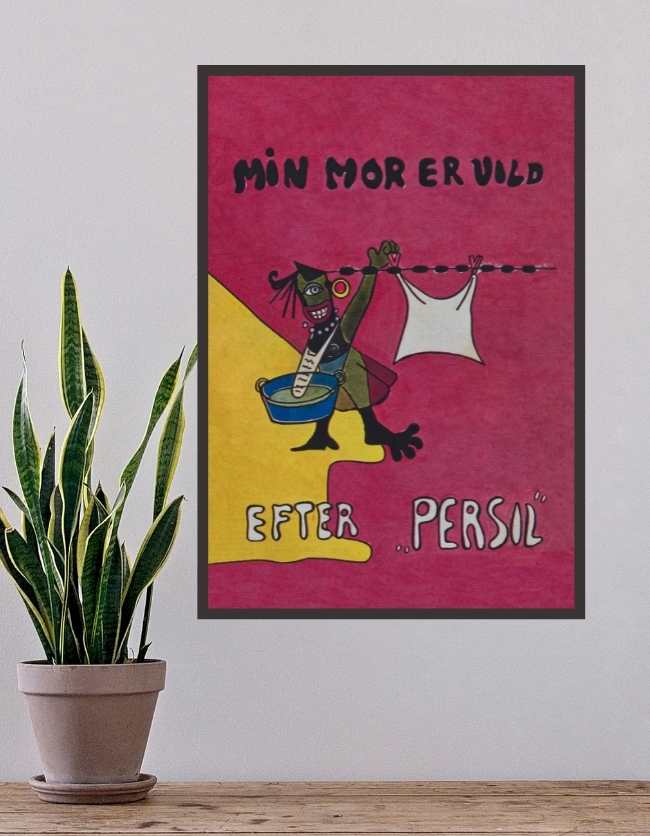 Min Mor er Vild efter Persil -  Vintage plakat