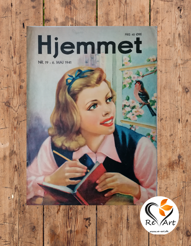 cerebrum plejeforældre liner Original forside | 6. maj 1941 Hjemmet | RETRO PLAKATER | RE-ART.DK