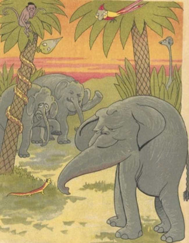 Alfred Schmidt - Karikatur Elefanter