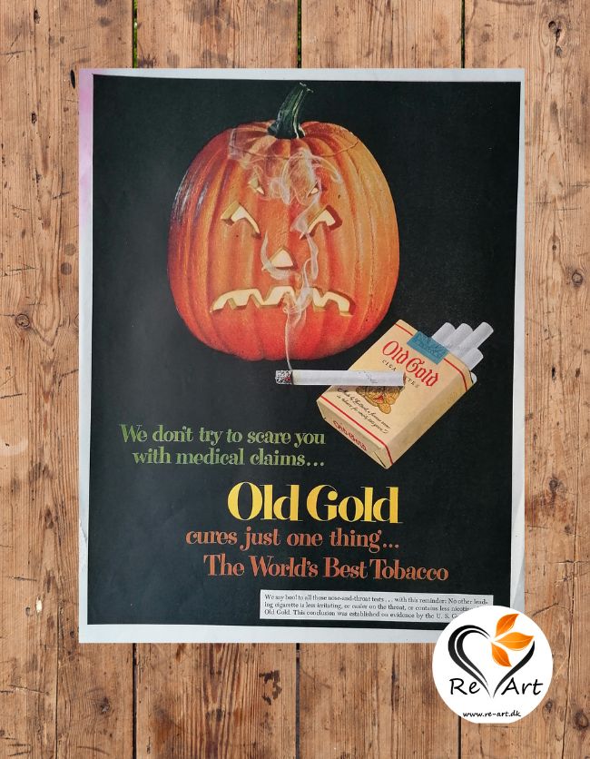Old gold reklame plakat for cigaretter |Re-ART:DK