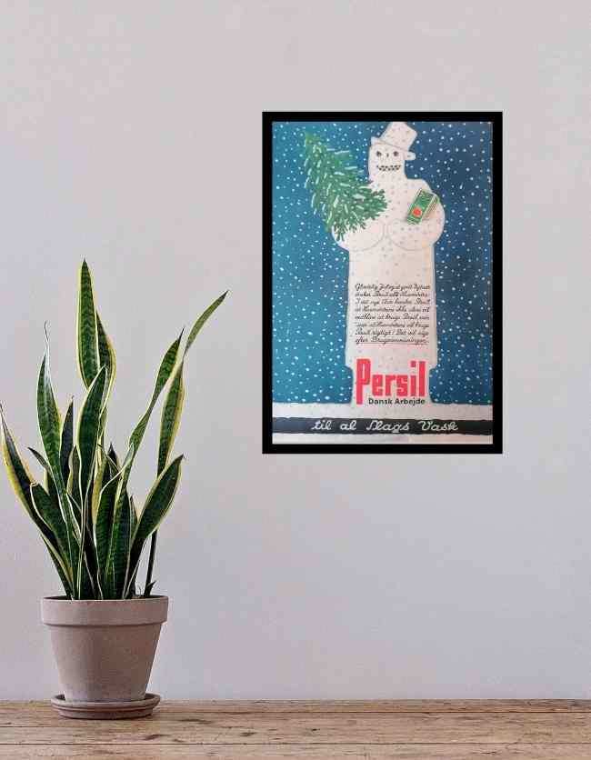 persil reklame, snemand, jule retro kunst |RE-ART.DK