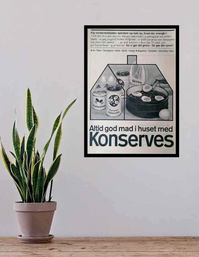 Konserves - Altid godt at have i huset | Original Reklame Plakat