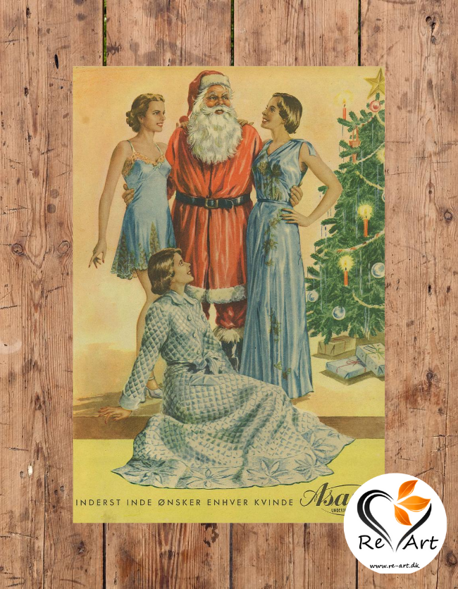 Asani -  Julemanden er i gavehumør - Original reklame plakat