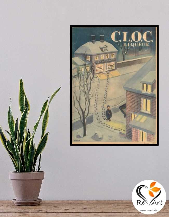 Original C.L.O.C reklameplakat fra 30'erne. Passer perfekt til barskabet eller værtshuset.