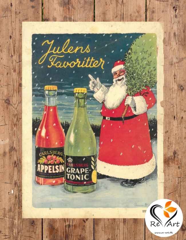 dette er en Original reklame fra Carlsberg med Julens Favoritter, Grape-Tonic og Appelsin. 