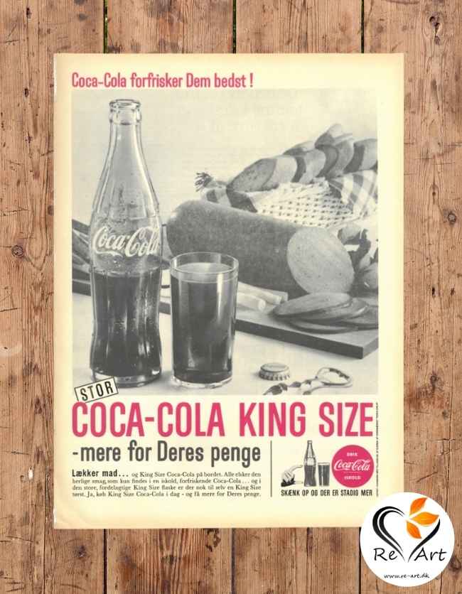 Dette er en Original reklame plakat for Coca Cola for deres 