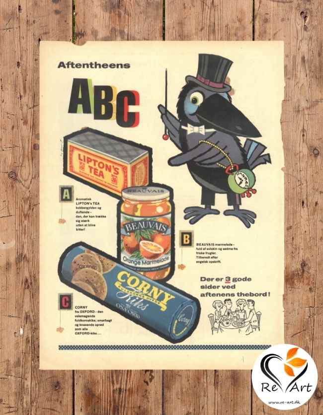 Dette er en Original reklameplaket fra Thebordets ABC som Passer perfekt til køkkenet!