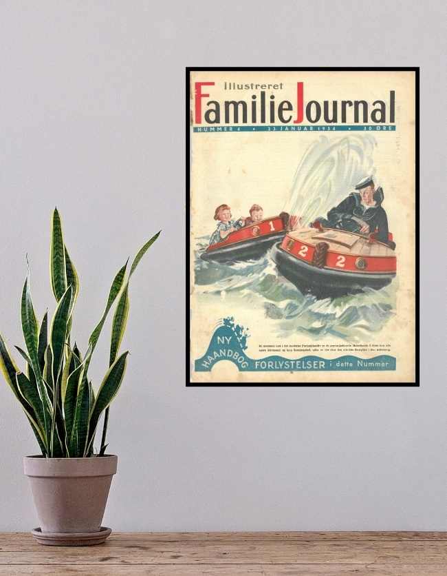 Original forside fra Familie Journal 23. januar 1934 med Tivolibådene.
