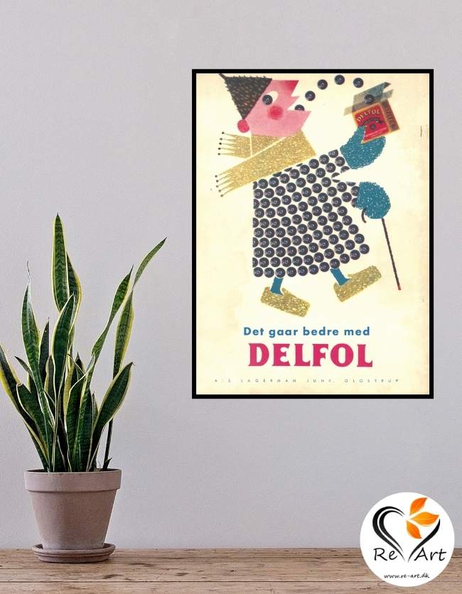Retrokunst | Delfol Reklame fra 50'erne | Re-Art.dk