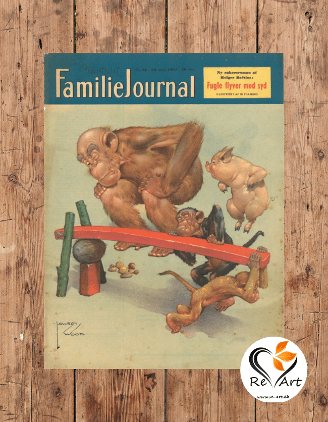 Knæk den nød | Original forside af Lawson Wood fra 1951 | købes på plakatforretningen www.re-art.dk