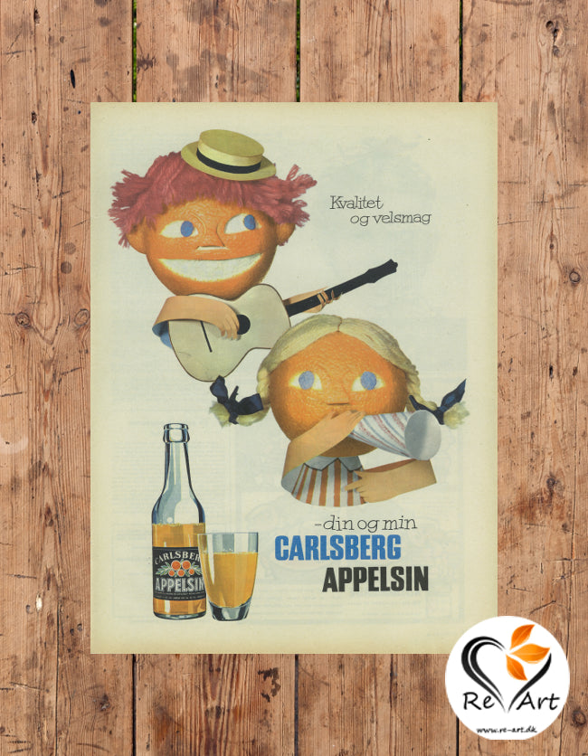 Din og min Carlsberg Appelsin (Carlsberg, 60'erne) - re-art