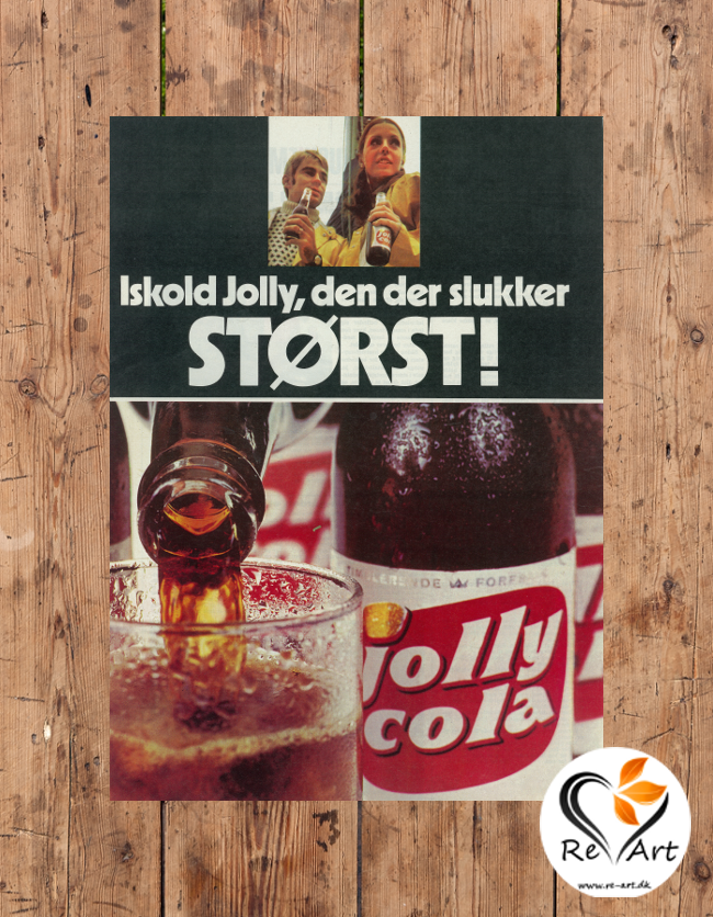 Iskold Jolly, den der slukker størst! (Jolly Cola, 1970) - re-art