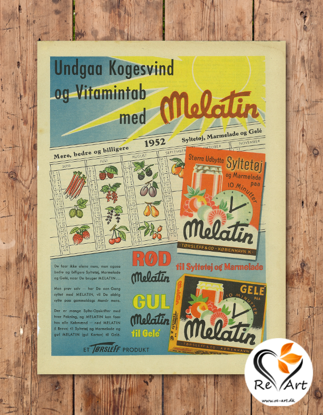 Undgaa Kogesvind og Vitamintab med Melatin (Tørsleff, 1952) - re-art